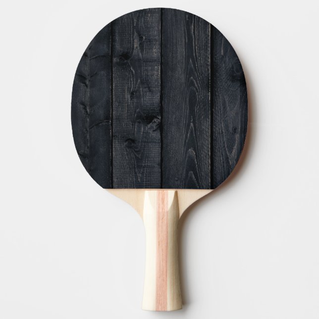 Raquete De Ping Pong Madeira Escura Queimada Simples (Frente)