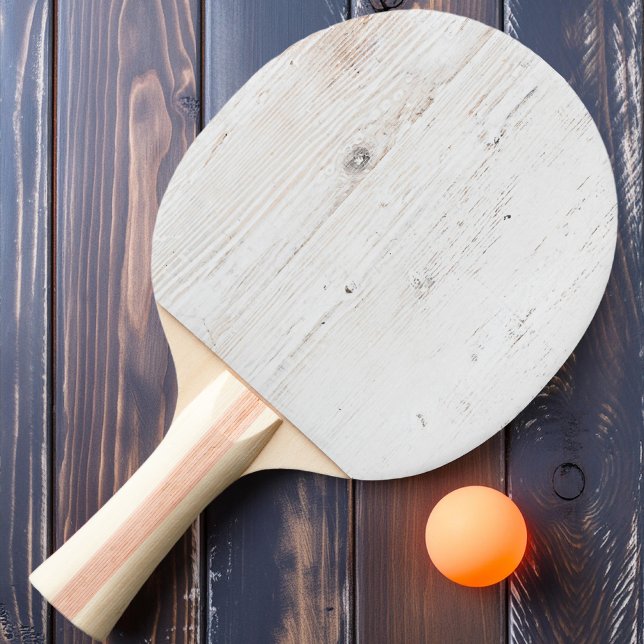 Raquete De Ping Pong Madeira Pintada de Branco (Criador carregado)