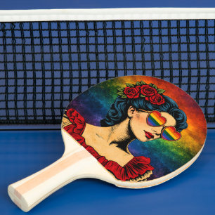Raquete De Ping Pong Mais Orgulho Menos Preconceito Mês do Orgulho LGBT