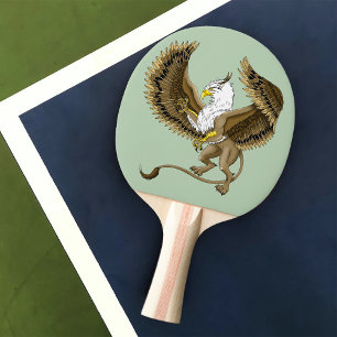 Raquete De Ping Pong Majestoso Grifo Fantasia Marrom Grifo Mitológico