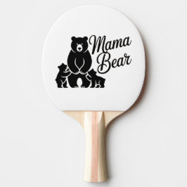 Raquete De Ping Pong Mama Bear with Cubs Cute Family Bear
