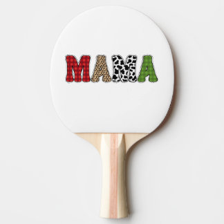 Raquete De Ping Pong Mama Natal Xadrez Desenho Design