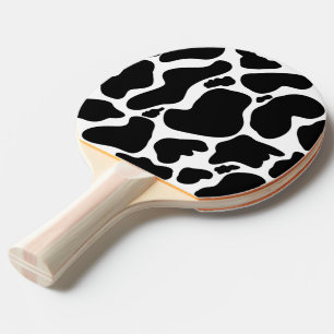 Raquete De Ping Pong Manchas brancas e pretas grandes impressão animal