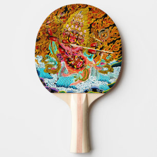 Raquete De Ping Pong Mandala oriental Legal thangka deus vibrante orien