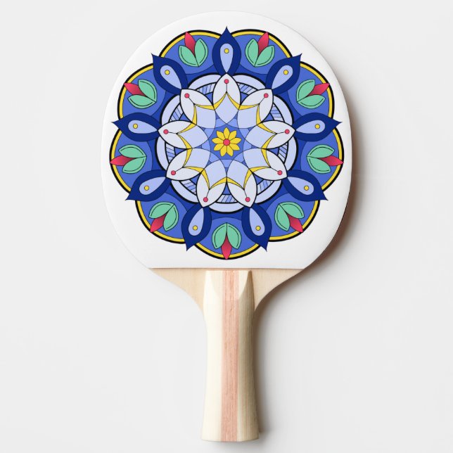 Raquete De Ping Pong Mandala Padrão 01 (Frente)