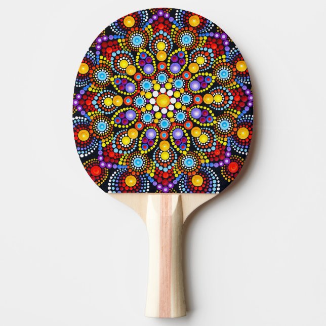Raquete De Ping Pong Mandala Ping Pong Paddle (Frente)