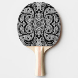 Raquete De Ping Pong Mandala Sinfonia de Cores – Floral Psicodélico Ous