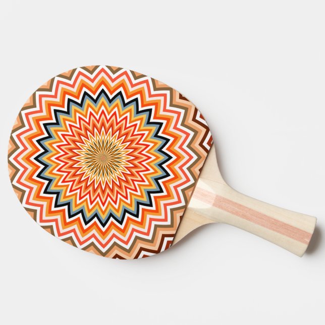 Raquete De Ping Pong Mandala Zigzag Pattern (Lateral)