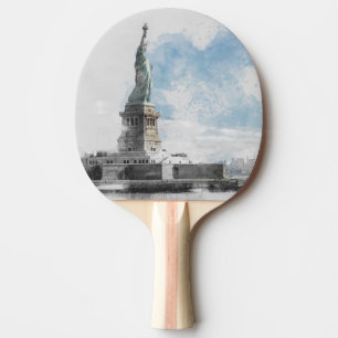Raquete De Ping Pong Manhattan Nyc Liberty Estátua