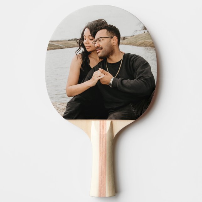 Raquete De Ping Pong Manutenção de Fotografias de Casal Personalizado (Frente)