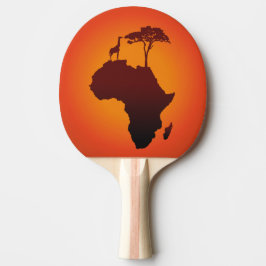Raquete De Ping Pong Mapa africano Safari - Ping Pong Paddle