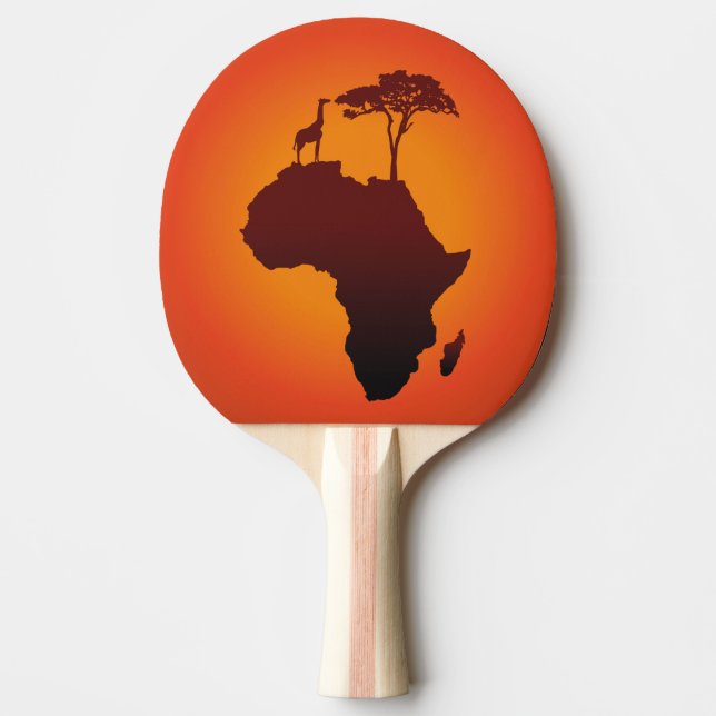 Raquete De Ping Pong Mapa africano Safari - Ping Pong Paddle (Frente)