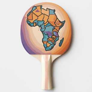 Raquete De Ping Pong Mapa da África