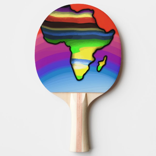 Raquete De Ping Pong Mapa da África (Frente)