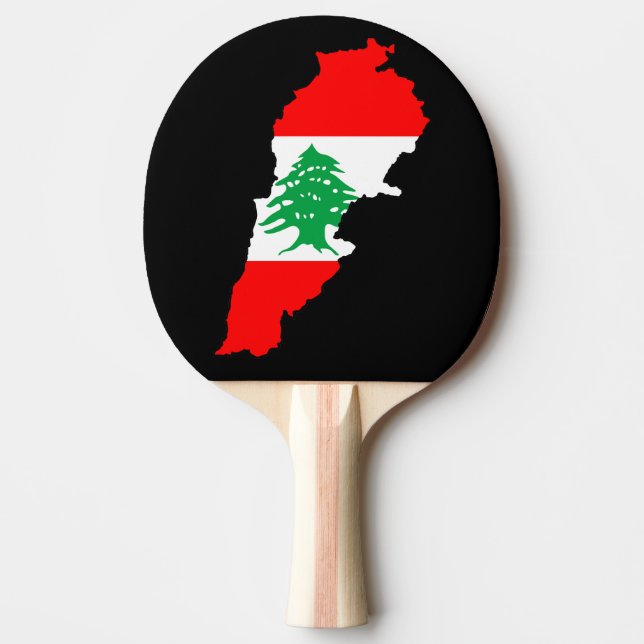 Raquete De Ping Pong Mapa libanês com o ímã da pedra (Frente)