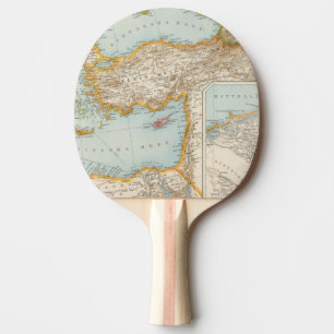 Raquete De Ping Pong Mapa mediterrâneo oriental