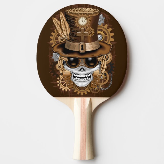 Raquete De Ping Pong Máquina de Retro de Voodoo Steampunk (Frente)