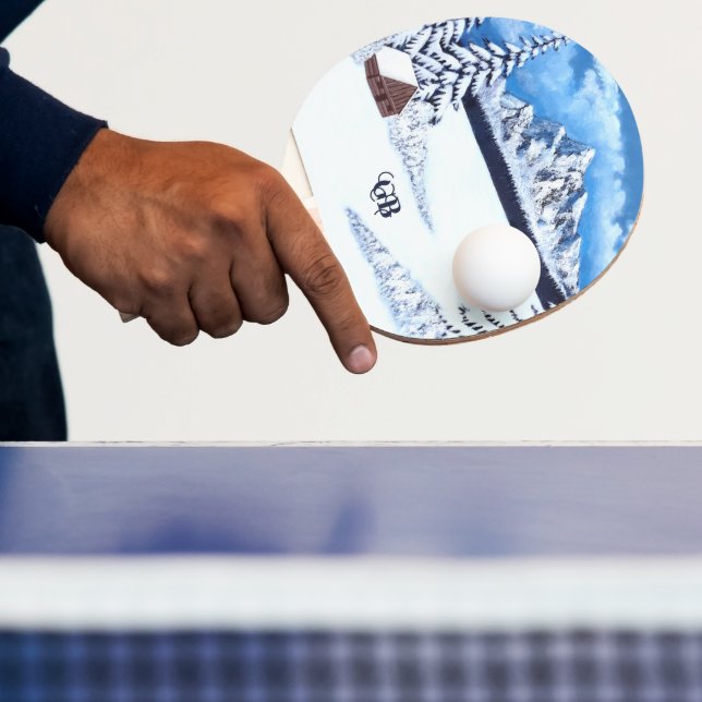 Raquete De Ping Pong Maravilha de inverno com texto (Insitu)