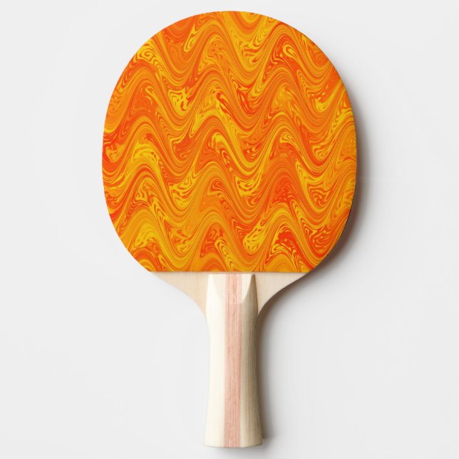 Raquete De Ping Pong Marbling Orange Yellow Red Pattern (Frente)