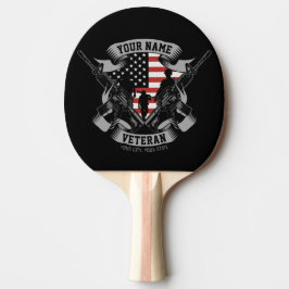 Raquete De Ping Pong Marca Personalizada Americana Veterana Orgulhosa V