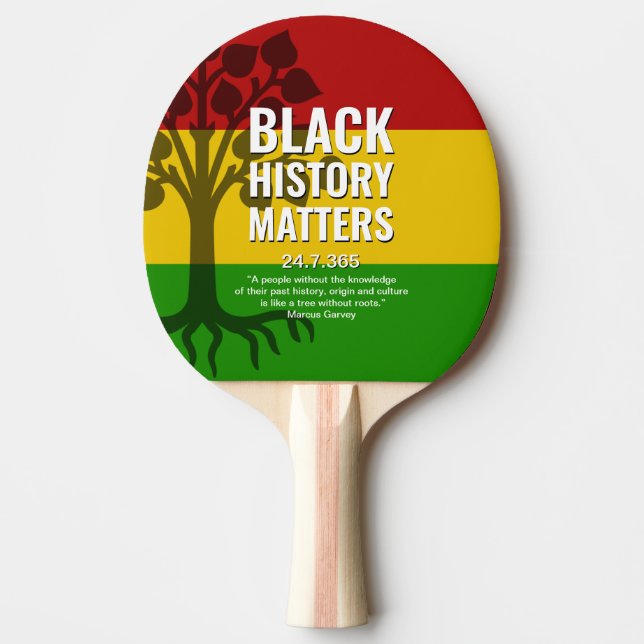 Raquete De Ping Pong MARCUS GARVEY Black History (Frente)