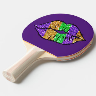 Raquete De Ping Pong Mardi Gras Kiss Ping Pong Paddle