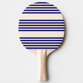 Raquete De Ping Pong Marinho azul e bege cinco faixas