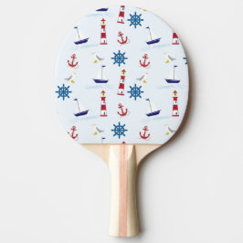 Raquete De Ping Pong Marinho azul lindo design de verão