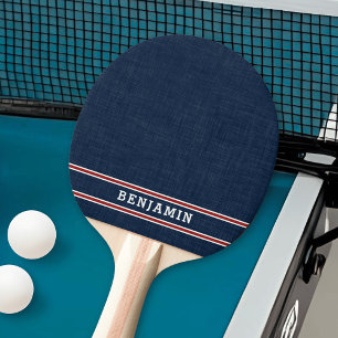 Raquete De Ping Pong Marinho, , azul, vermelho e branco, listras modern