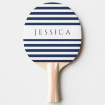 Marinho Moderno Blue Striped Custom Name