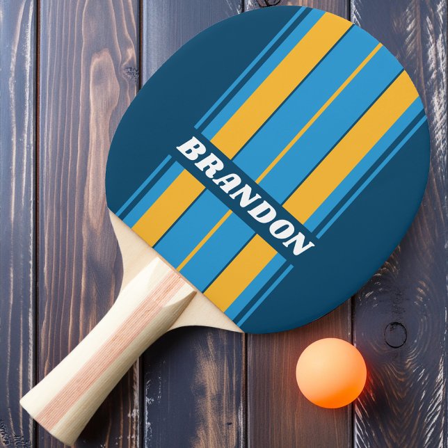 Raquete De Ping Pong Marinho Retroativo - Faixa Azul do Conselho com o  (Criador carregado)
