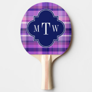 Raquete De Ping Pong Marinho Rosa Ametist Que Pré-Disquete Madras Monog
