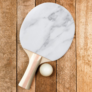 Raquete De Ping Pong Mármore Branco Limpo Moderno