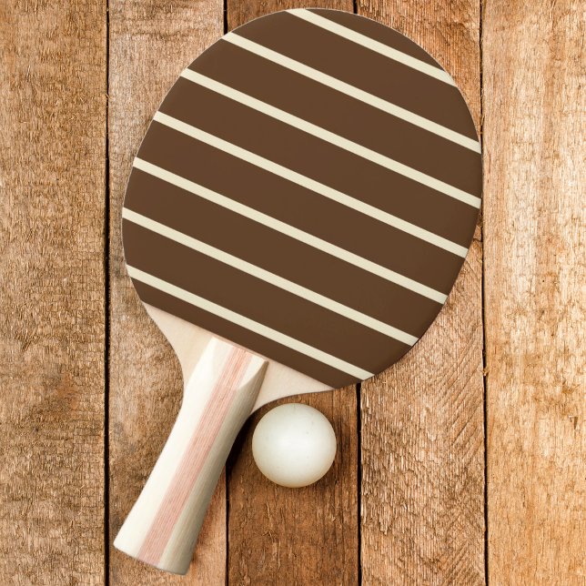 Raquete De Ping Pong Marrom de Floresta Profunda Listrado (Criador carregado)