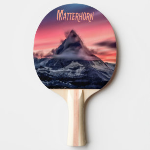 Raquete De Ping Pong Matterhorn Mountain Europe Alpes Suiça Itália