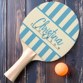 Raquete De Ping Pong Médio Century Polo Candy Striping Aqua Sky Name
