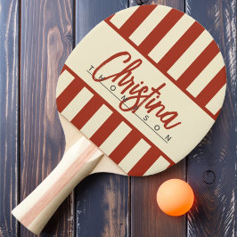 Raquete De Ping Pong Médio Century Polo Candy Striping Burnt Sienna Nom