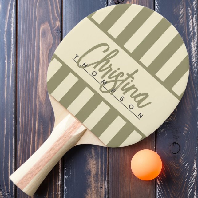 Raquete De Ping Pong Médio Century Polo Candy Striping Sage Meadow Name (Criador carregado)