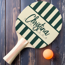 Raquete De Ping Pong Médio Century Polo Candy Striping Sage Nome Verde