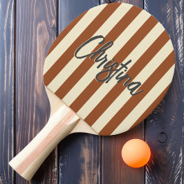 Raquete De Ping Pong Médio Century Polo Striping Desert Sun Nome Pintad