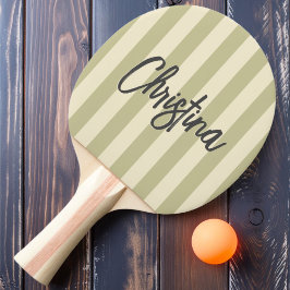 Raquete De Ping Pong Médio Century Polo Striping Dust Sage Nome Pintado