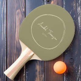 Raquete De Ping Pong Médio-século moderno Sage Meadow com nome