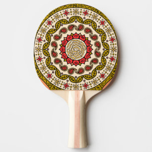 Raquete De Ping Pong Mehndi Fantasy Dourado Ping Pong Paddle
