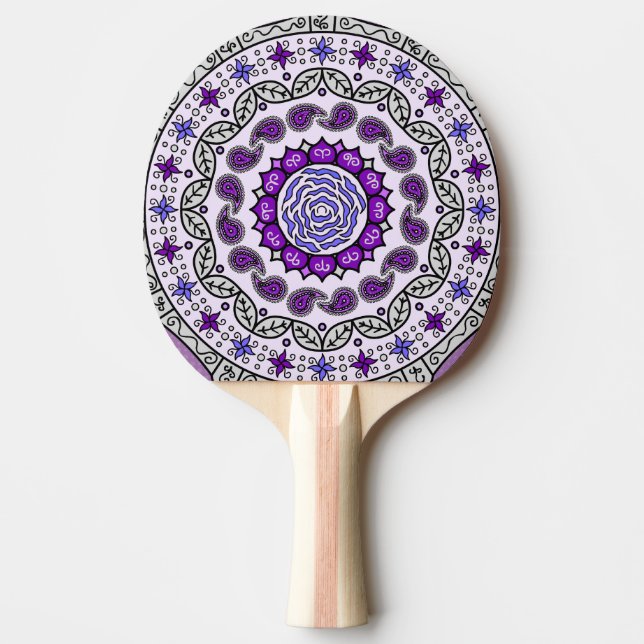 Raquete De Ping Pong Mehndi Fantasy Silver Ping Pong Paddle (Frente)