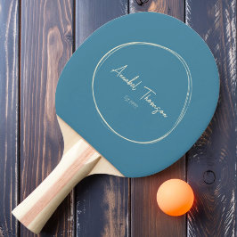 Raquete De Ping Pong Meio-Século Moderno Aqua Profundo com Nome