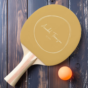 Raquete De Ping Pong Meio-Século Moderno Nascer do Sol Areia com Nome