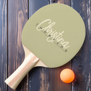 Raquete De Ping Pong Meio-Século Moderno Poeira Salvia Pintada Nome