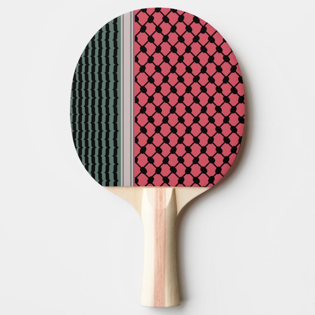 Raquete De Ping Pong Melancia palestiniana Hatta Keffiyeh Kufiya Folk (Frente)
