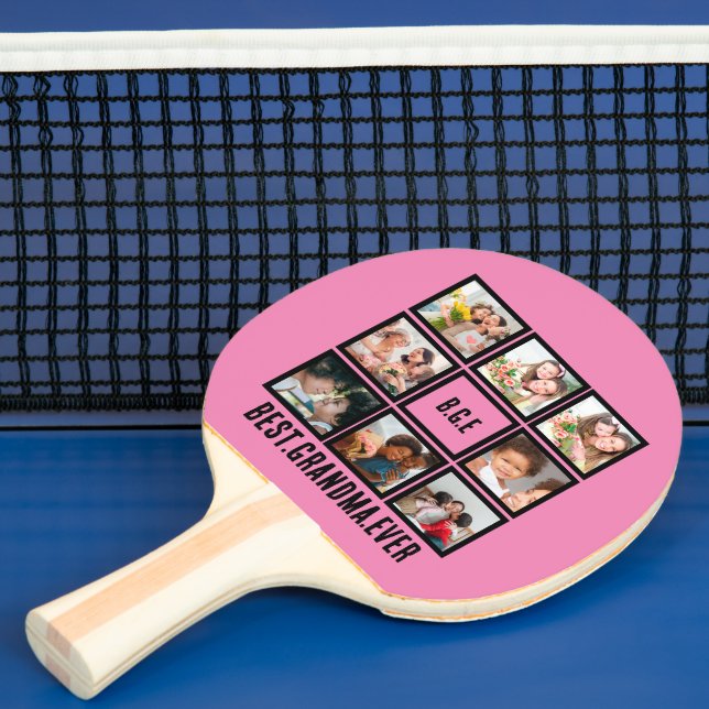 Raquete De Ping Pong Melhor Colagem de Fotografias da Avó Personalizada (Insitu)