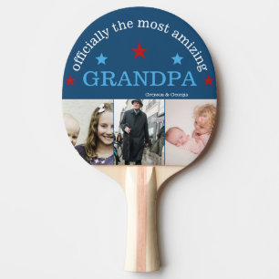 Raquete De Ping Pong Melhor Colagem Personalizada De Fotos Do Avô